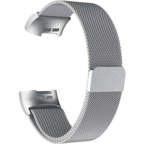 Compatible Fitbit Charge 3/4 Mesh Stainless Men Women Wristband Magnetic Metal Replacement Wristband