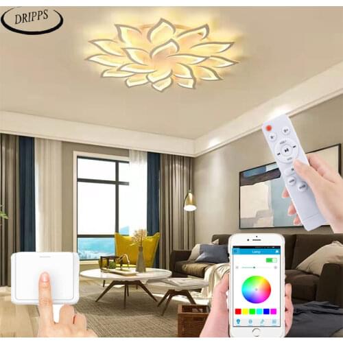 Modern home living room LED chandelier study lighting bedroom chandelier APP smart lighting factory direct sales lamps