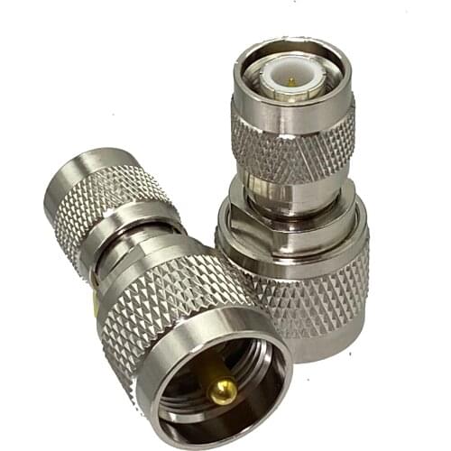 UHF PL259 male plug to TNC male plug RF adapter connector