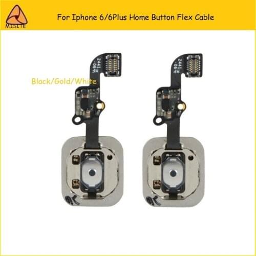 10Pcs/Lot Wholesale New Home button Flex Cable For iPhone 6G 4.7''&6Plus5.5'' Home Key Cap Button Assembly Flex Parts