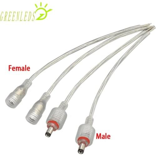5pcs Female+5pcs Male 2Pin Waterproof Transparent Silicone Connectors for Single and RGB Color Strips