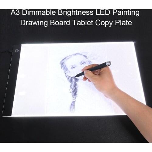 Digital Tablets A3 Copy Desk Type Double-Scale Calligraphy Copy Pad Drawing Tool Eu Plug for Mitsubishi Acrylic Panel