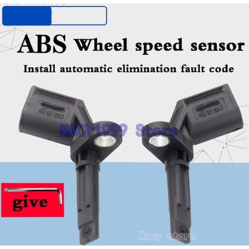 ABS Speed Sensor For VW Phaeton Audi A4 Allroad Quattro 8KH A5 A6 A7 A8 Q5 R8 RS5 RS6 C6 C7 RS7 Black 12V 4E0927803 4E0927804