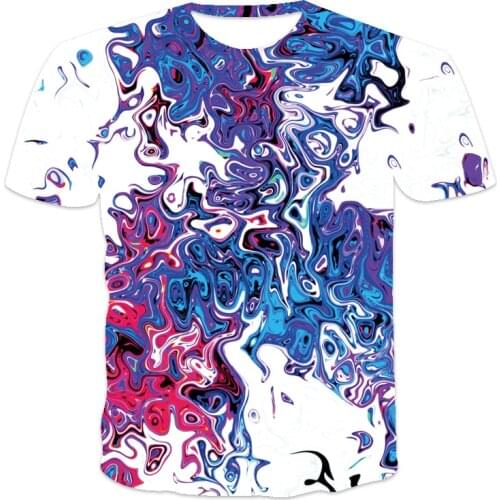 2021 new best-selling fashion mens 3D printing abstract pattern unisex fashion street hip-hop T-shirt