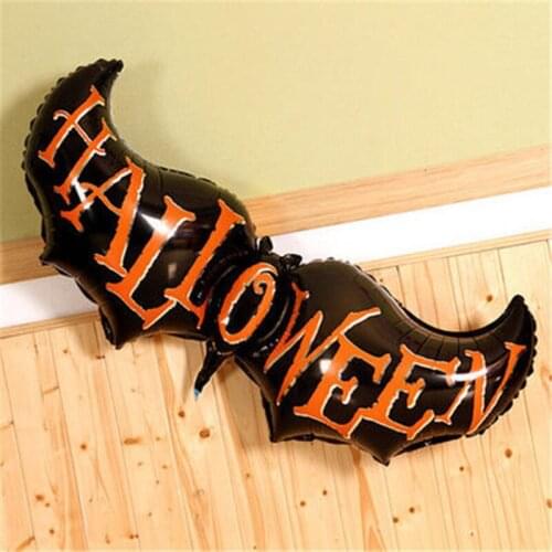 Halloween Large Black Bat Aluminum Film Balloon Halloween Ktv Bar Party Atmosphere Decoration Aluminum Foil Balloon Wholesale