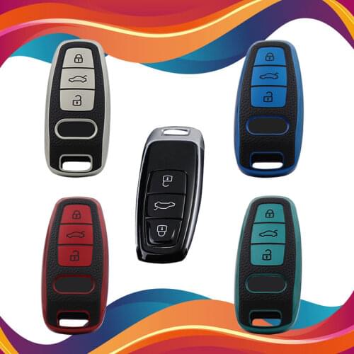 Pink Protective TPU key Case Shell Cover for Audi A1 A3 A4 S3 S4 Q3 Q5 Q7