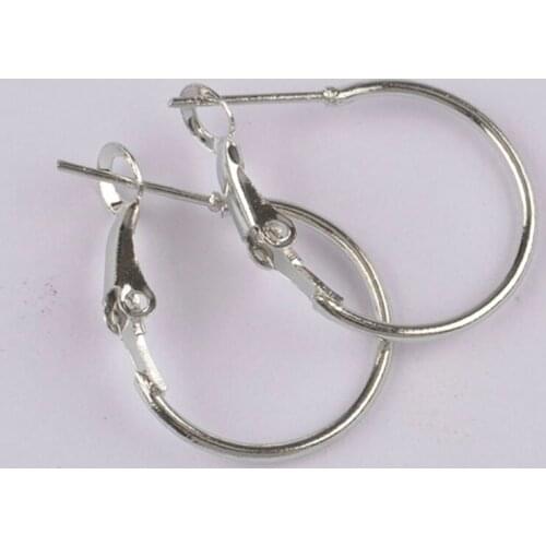 500pcs rhodium plated small hoop earring findings round circle ring earrings jewelry findings accessories
