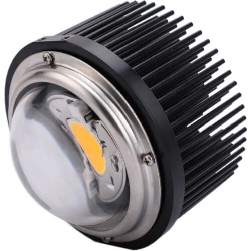 LED Cob CREE CXB3590+Ideal Holder 50-2303CR+Pre-drilled passive heat sink D133mmxH70mm(for 50-65W)+D100mm glass lens