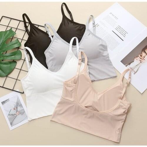Summer Crop Tops Women Tank Top Sexy Lingerie Female Silky Seamless Underwear Sleeveless Camis Camisoles Tank Tops