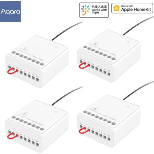 Aqara two-way Control Module Wireless Relay Switch Controller Smart Timer 2 Channels Work For Mijia APP and Homekit
