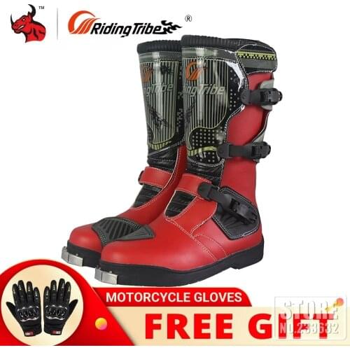 PRO-BIKER Men Motorcycle BootsWaterproof PU Botas Moto Boots Motocross Motorcycle Shoes Protection Motorcycle Long Thigh Boots