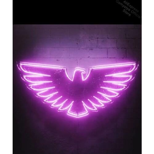 Neon Signs for Big eagle Neon bulb Sign neon light sign Decorate room Fairy lights anuncio luminoso Crown Roya Sign Letrero Neon