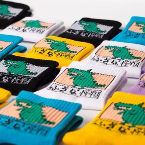 10 pairs new fashion Harajuku women girls Hip Hop long sock cute Animal dinosaur sock for ladies funny japan cheap cartoon socks