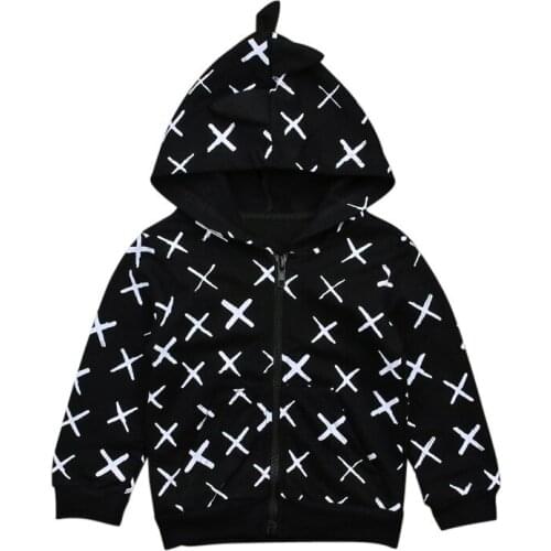 2020 New Kids Boys Sweater Hoodies Children Spring Autumn Boys Long Sleeve Dinosaur Hooded Zip Shirt Jacket
