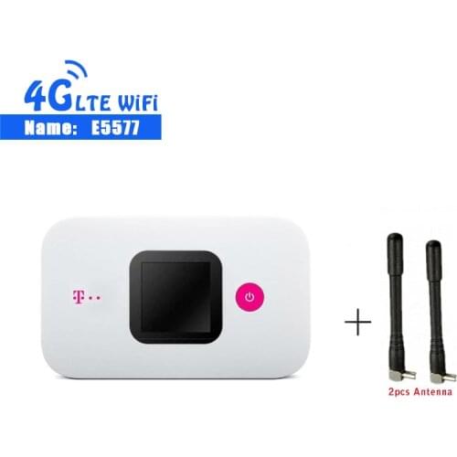 New Huawei E5577 e5577s-321 3G 4G Router Huawei Pocket Wifi Hotspot 1500MAh Battery 4G Lte Router + 2PCS Antenna