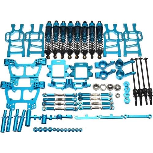 Upgrade Parts Package For HSP RC 1:10 94111 94108 Crawler Car Monster Truck Blue Parts & Accs Aluminum Alloy Blue