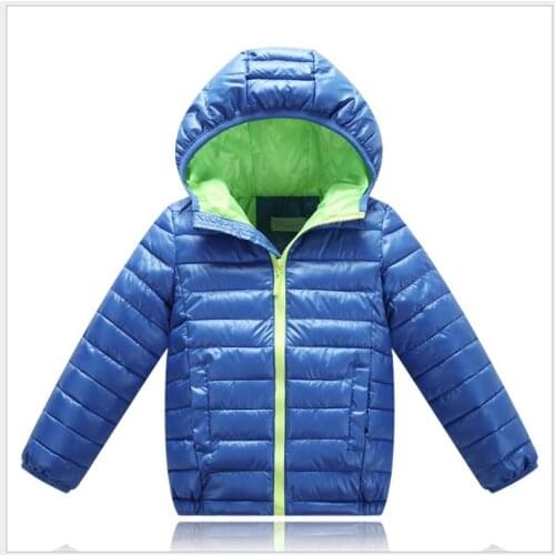 Solid Boys Down Coat Children Winter Jacket Hoodies Coats Boy Parkas Snowsuit Cotton-padded outerwear 5 6 7 8 Year