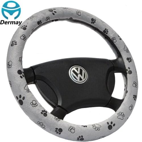 Padfoot Cute Plush Gray Car Steering Wheel Covers 4 types available and low price product Interior Accessories Universal 38cm
