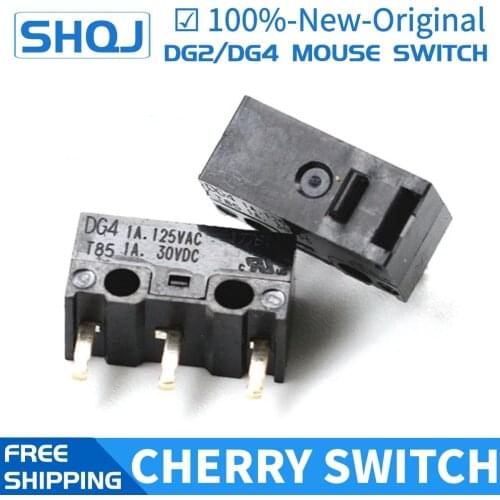 Original CHERRY mouse micro switch DG2 T85 0.05A 30VDC DG4 T85 1A 125VAC 1A30VDC BLACK OR GRAY OR HANDLE DG2 DG4 T85