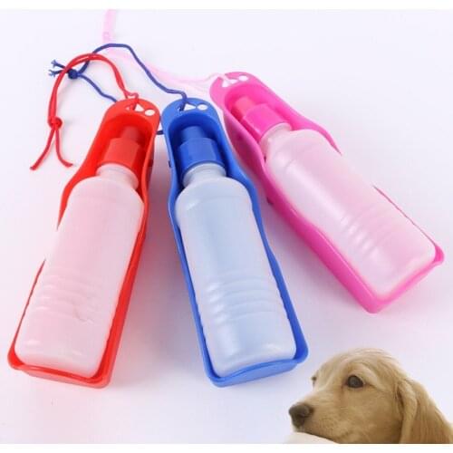 250ML Water Feeder Bow Dog Travel Sport Water Bottle Outdoor Feed Drinking Bottle Pet Supply Portable Pets Outdoor Drinking