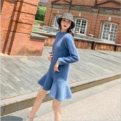 High waist sweater dress Elegant soft women knitted dress lady solid bodycon chic party spring autumn winter dress Z316