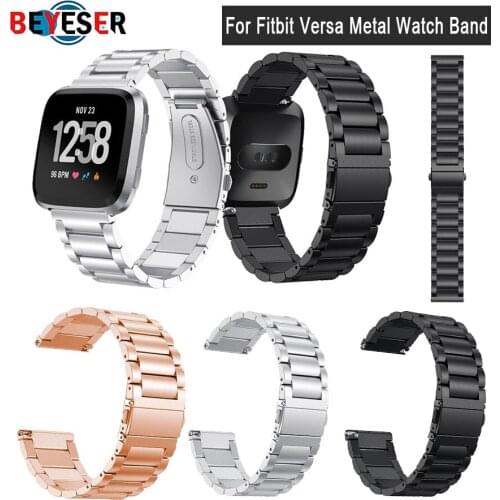 Stainless Steel Metal Wrist Band Strap For Fitbit Versa Band Bracelet For Fitbit Versa 2 Replacement Wristbands belt Accessories