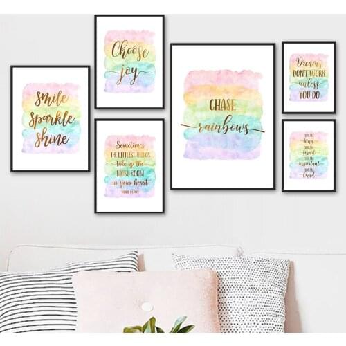 Pink Motivational Inspiring Letter Quote ​Wall Art Canvas Painting Nordic Posters And Prints Wall Pictures For Living Room Decor