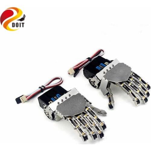 DOIT Robot Hand-five Fingers/Metal Manipulator Arm/Mini Bionic Hand/Humanoid Robot Arm/gripper/car Accessories/left/right/DIY RC