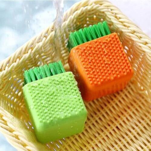 1pc Underwear Brush Plant Potted Shape Silicone Bra Cloth Brush with Soft Hair Mini Laundry Kitchen Cleaning Tool 10100B
