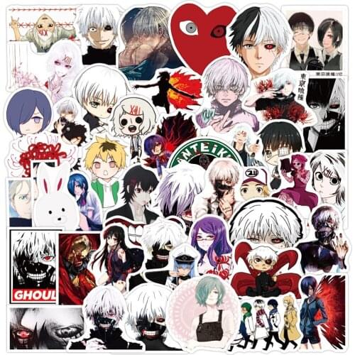10/30/50PCS Anime Tokyo Ghoul Stickers Cartoon Decals Luggage Phone Guitar Laptop Waterproof Classic Fun Kid Graffiti Sticker