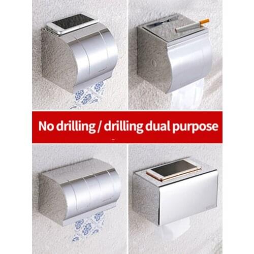 Toilet Paper Rack Toilet Tissue Box Free Punching Paper Box Roll Paper Tube Waterproof Toilet Paper Box Wall Hanging