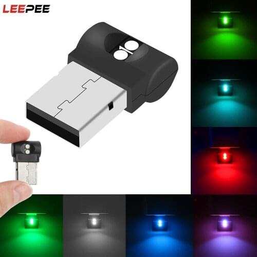 LED Atmosphere Light Plug And Play Colorful Decorative Lamp Mini USB Car Foot Light PC Auto Interior Emergency Lighting