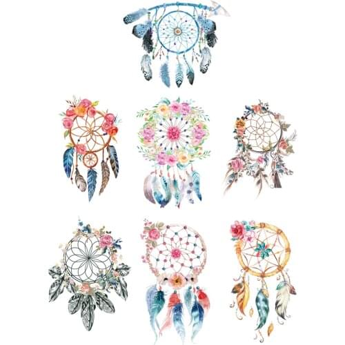 Dreamcatche patch applique on clothes iron on patches for clothes application of one transfer fusible clothing stickers