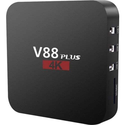 TV Set-top Box for Android 7.1 V88 Plus RK3229 Quad Core 1080P 2+16GB Miracast DC 5V/2A AC 110-240V 50/60Hz TV Box V88 Plus