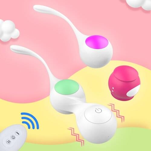 Vagina exercise kegel tighten trainer ben wa balls vibrator wireless remote control jumping eggs erotic adult sex toys for women