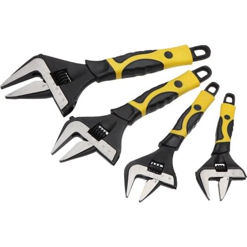 1pc Flexible Bathroom Wrench Multifunction Soft Grip Hand Tool Adjustable Spanner Wide Jaw Home Pipe Repair Key Nut Plumbing