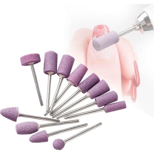 12Pcs/Set Grinding Stone Wheel Nail Art Drill Bits Manicure Pedicure Accessories