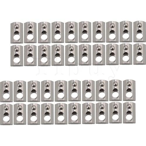 40 x Carbon Steel European Standard 40 Series M8 Thread T Spring Nuts