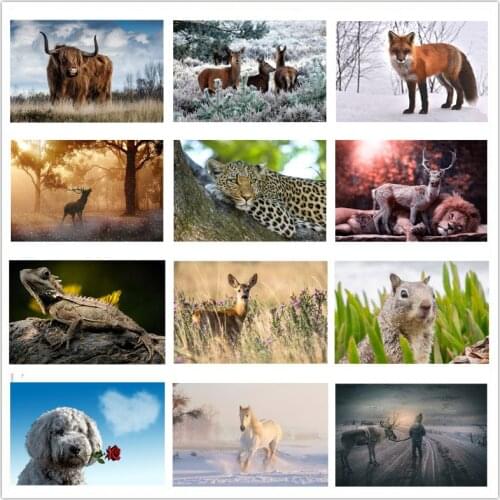 5D Diamond Painting Animals Cross Stitch DIY Diamond Embroidery Full round resin Diamond Mosaic Home Wall Decor Gift