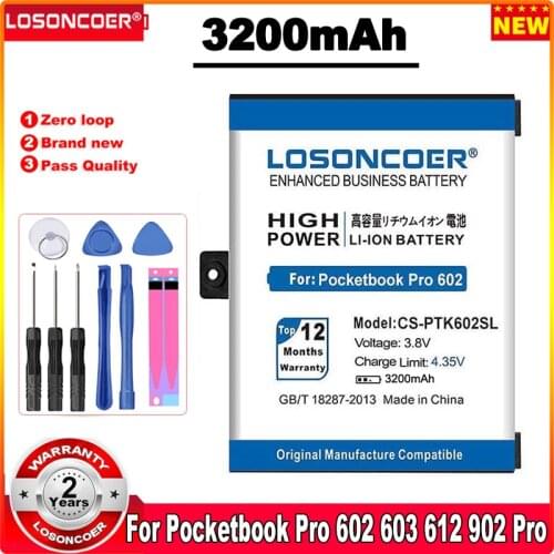 2500mAh Battery For Pocketbook Pro 602, Pro 603, Pro 612, Pro 902, Pro 903, Pro 912, Pro 920, Pro 920.W Batteries +Free Tools