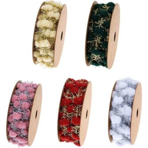 L5YA Sewing Accessories Pom Pom Trim Christmas Pom Pom Ball Decoration Tassel Ball