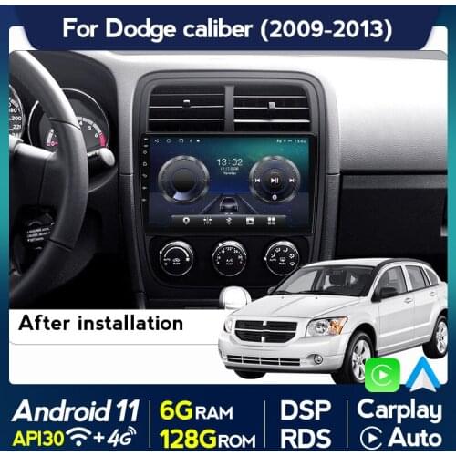 Android 11 Car Radio Stereo For Dodge Caliber 2009-2011 2012 2013 GPS Navigation Autoradio Multimedia Player 4G NET Wifi OBD2 FM