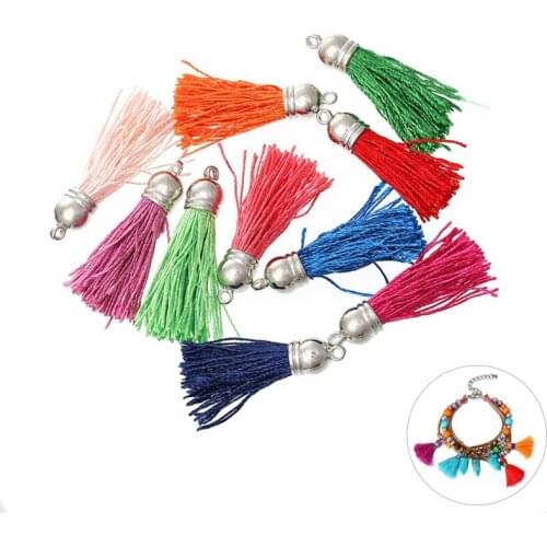 10Pcs Silk Tassels Fringe For Jewelry DIY Earrings Making Home Decorative Curtain Tassel Crafts 30PCs Mixed Sewing Accessories