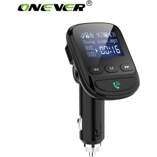 Onever Bluetooth 5.0 FM Modulator Handsfree Wireless Car Kit MP3 Radio Player USB Charger QC3.0 Car Accessories For 12v-24v New