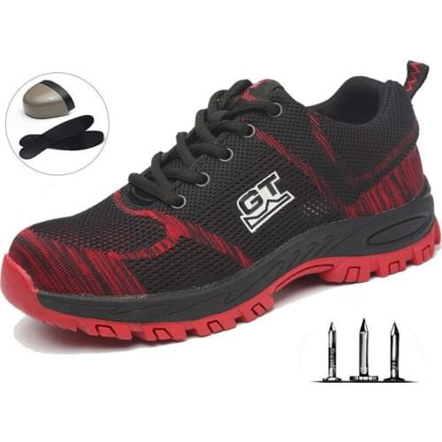 New Mens Work Safety Boots Plus Size Unisex Outdoor Steel Toe Puncture Protection Mens Safety Shoes Outdoor Training Shoes Men