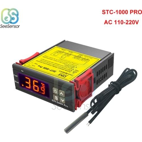 STC-1000 Pro Digital Temperature Controller Thermostat Thermoregulator for Incubator Relay LED 10A Heating Cooling 110V 220V