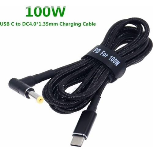 DC4.8 x 1.7mm Power Supply Plug Connector Converter Cable Cord 19V USB Type C PD Charging Cable for HP TPN-Q113 Laptop Adapter