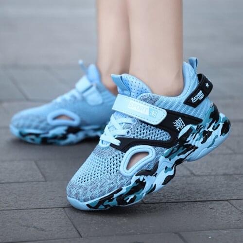 2021 Sports Shoes Children Mesh Casual Shoes Big Boys Sneakers Kids Sport Footwear Running Shoes For Boys Light Breathable Flats