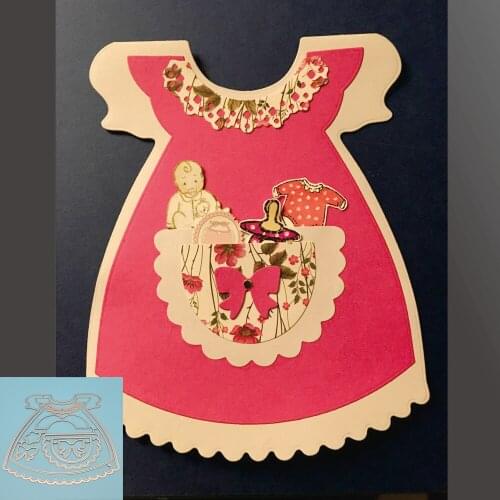 Baby butterfly dress metal cutters, cutting collection templates, paper handicrafts, boys' and girls' clothing