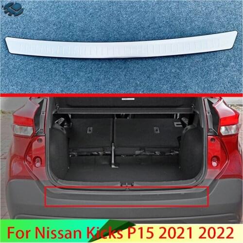 For Nissan Kicks P15 2021 2022 Stainless steel rear bumper protection window sill outside trunks decorative plate pedal
